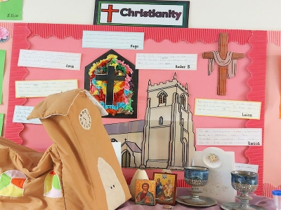 Year 1's display on Christianity