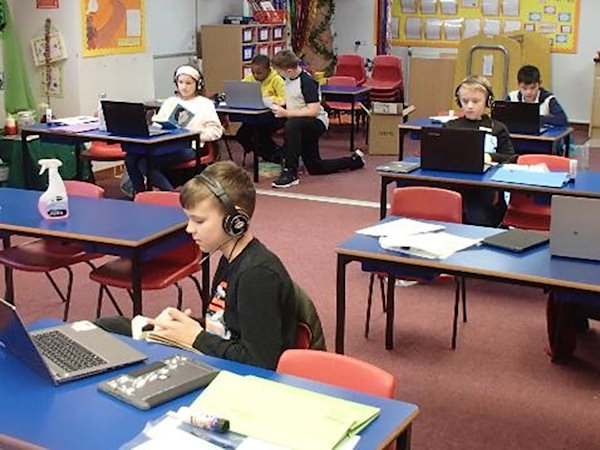 Children working during lockdown