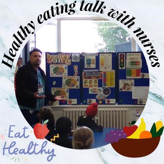 🍏👦🏻👧🏽🌟 Nurses Visit Year 3 and Year 4 – Healthy Habits in the Spotlight! 🏫