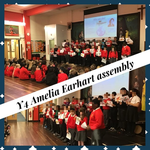✈️✨ Year 4’s Amelia Earhart assembly! 🌍👩‍✈️
